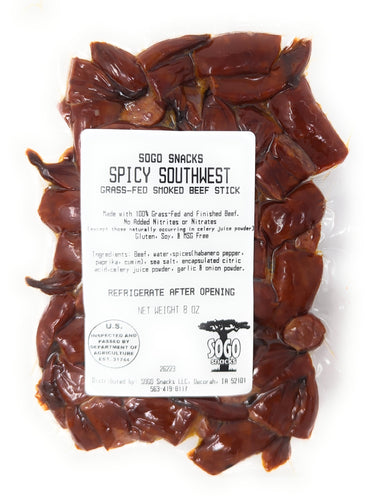 Spicy Southwest, 100% Grass-Fed Beef Bites, 8-oz Packages (15% Off: Overstock, Best By Date of 9/18/2024, ALL SALES ARE FINAL)