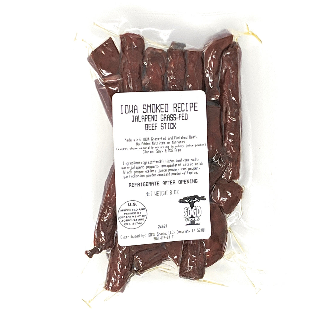 Jalapeno, Iowa Smoked Recipe, 100% Grass-Fed Beef Bites, 8-oz Packages