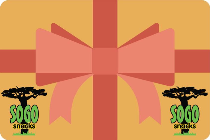 Sogo Snacks Gift Card - $10, $15, $20, $25, $50, or $100