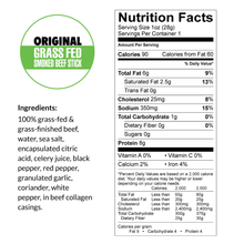 Original - 100% Grass-Fed Beef Sticks (No Sugar)