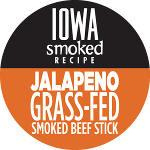 Jalapeño - Iowa Smoked Recipe, 100% Grass-Fed Beef Sticks (No Sugar)
